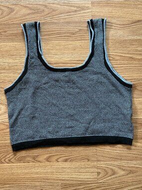 By Together Knit Stripe Tank Top Blue & Black Size Medium
